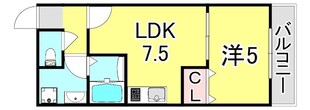 ラムール鷹取の物件間取画像